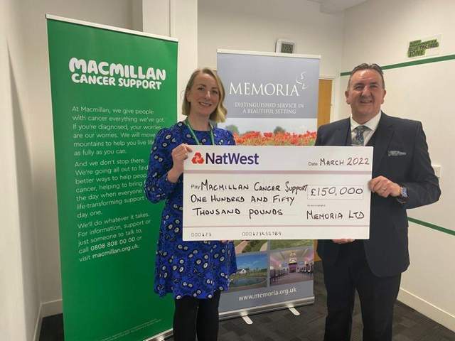 Macmillan Cancer Support donation