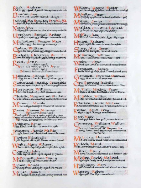 Book of Remembrance